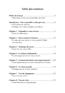 Table des matières 1 - Puissance de la foi