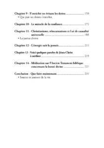 Table des matières 2 - Puissance de la foi
